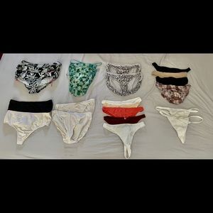 Entire lot of panties, bikinis, & thongs. Size L.